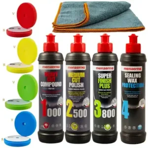 Set Menzerna 4 Pasi, Pasta Si Bureti De Polisat, MENZERNA4 PP-11367 Premium