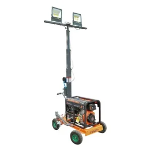 Turn de iluminat LED mobil, telescopic 4x200W 4.5KW inaltime 1800-4800mm cu generator diesel Retur gratuit