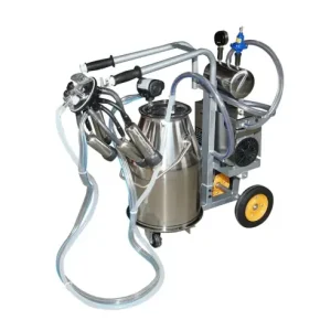 Preț promoțional Aparat de muls vaci 1 post 650W, bidon inox 25L, grup de muls 4 mansoane, presiune vid 45-50 kPa, pulsatii 60-80 cpm, 220-240V 50Hz, 30.9 Kg