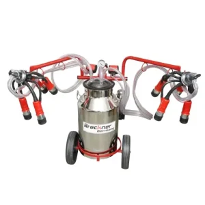 Expediere rapidă Aparat de muls vaci 2 posturi, bidon 40L inox, vid in cadru (vacuum) Breckner Germany, compatibil palet grafit BK90516