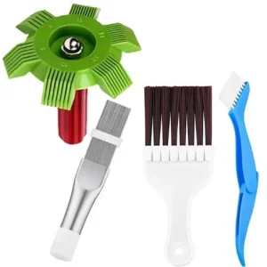 Kit perii dure pentru curatare vaporizatoare aer conditionat, radiatoare auto, schimbatoare caldura centrale termice in condesare si grile aerisire Promoție