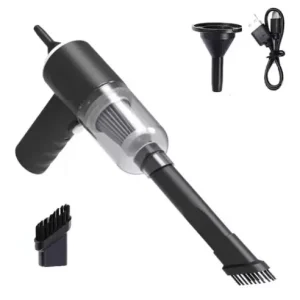 Lichidare de stoc Aspirator Portabil 3-in-1, Aspirare Si Suflare, Incarcare USB, 120 W, Filtru HEPA lavabil, 5 accesorii, Ideal pentru Casa, Masina si Birou