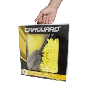 Premium Set spalare auto cu microfibra si perie jante, 4 piese Carguard