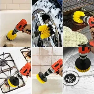 Set 4 Perii pentru Mocheta & Uz Casnic \\/ Profesional - MyStyle® - Detailing Carpet Brush cu Adaptor Bormasina Comandă acum