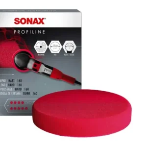 Premium Burete disc dur auto pentru polish, Sonax, 160 mm, rosu