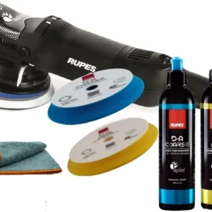 Set polish Rupes, masina LHR21ES, paste Rupes Da Coarse, Da Fine 250ml Expediere rapidă