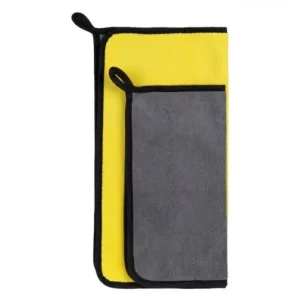 Set Lavete Microfibre Auto, Model Neatribuit, Dimensiuni 30x30cm \\u0219i 40x40cm, 2 Buc\\u0103\\u021bi, Culori Galben \\u0219i Gri Reducere specială