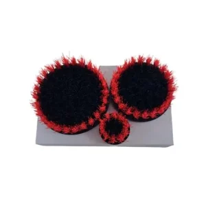 Set perii curatare textile rosii dure Koch Chemie Drill Brush Set Hard 3 buc Popular