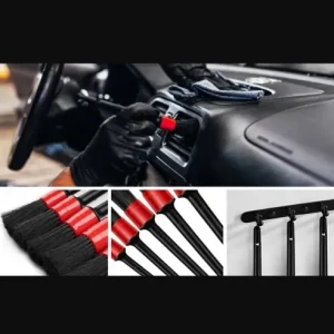 Set 5 pensule detailing auto, Zola®, din plastic si nailon, lungimea perilor 5 cm, dimensiune toatala Preț mic