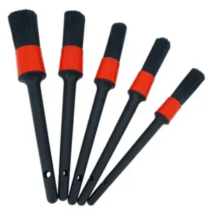 Set perii curatare interior masina, 5 bucati, Negru Lichidare de stoc