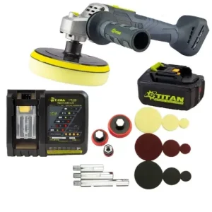 Set masina polish rotativa cu acumulator,TITAN PP0021, PP0021.B-2 Livrare gratuită