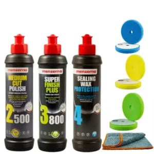 Set Menzerna bureti si paste de polisat, 2000,3000, ceara, KRF3\\/140 Disponibil imediat