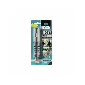 Retur ușor Adeziv bicomponent cu aspect metalic Bison Epoxy Metal 2x12ml