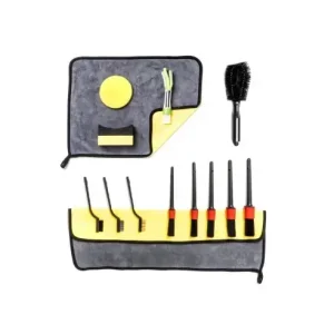 Ofertă specială Set de perie, burete si microfibr\\u0103 Amio Car detailing brush set 14 buc