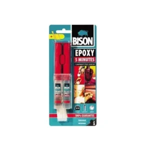 Preț mic Adeziv metal de reparare, bicomponent rapid BISON Epoxy 5min 2x12ml