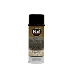 Reduceri Spray vopsea structurata K2 PRO negru 400 ml pentru plastic si metal