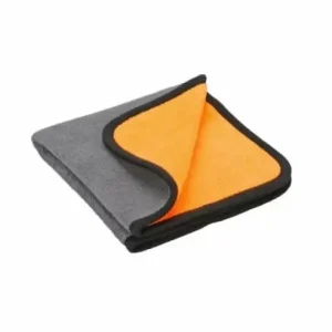 Cumpărături sigure Laveta din microfibra cu doua fete Premium 40x40 cm, gri-portocaliu