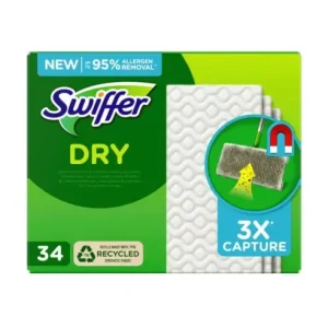 Bestseller Lavete uscate pentru podea Swiffer Dry, 34 bucati, capteaza 3x mai mult praf