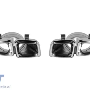 Discount Set de capete cromate tip 63 AMG potrivit pentru Mercedes ML W166, GL X166 2011-2015, stanga si dreapta Performance AutoTuning