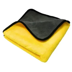 Laveta din microfibra super absorbanta pentru lustruire 40x40 cm, gri-galben Doar azi