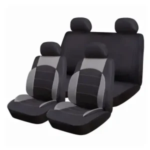Transport gratuit Set Huse Scaune Auto pentru Skoda Scala - RoGroup Sport Line Gri, cu fermoare pentru bancheta rabatabila, 9 bucati