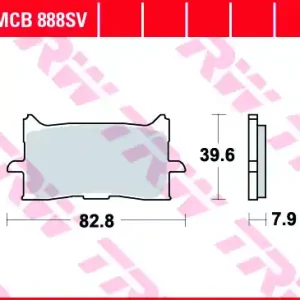 Cumpără online Set placute frana fata TRW MCB888SV – Honda CB 125-300 R (18-21) – CBR 650 RA (19-20) – X-ADV 750 (17-20) – CRF 1000 Africa Twin (16-20)