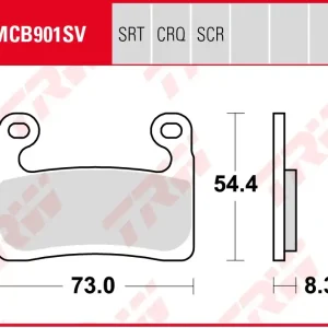 Super ofertă Set placute frana fata TRW MCB901SV – BMW S 1000 RR ABS (19-) – R 1250 GS ABS (19-) – R 1250 RT Sport ABS (19-)