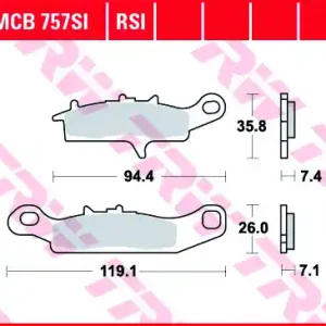 Set placute frana TRW MCB757SI – Kawasaki KFX 400 – KVF Brute Force (05-13) – Prairie 700 – Suzuki LT-V Twin Peaks (04-05) 700cc Reduceri