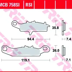Set placute frana TRW MCB758SI – Kawasaki KFX 400 – KVF Brute Force (05-13) – Prairie 700 – Suzuki LT-V Twin Peaks (04-05) 700cc Cel mai bun preț