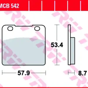 Ieftin Set placute frana fata-spate TRW MCB542 – Suzuki VS 750 Intruder – VS 800 Intruder – GSX 1100 – GSX-R 1100 – VS 1400 Intruder – Yamaha SRX 250