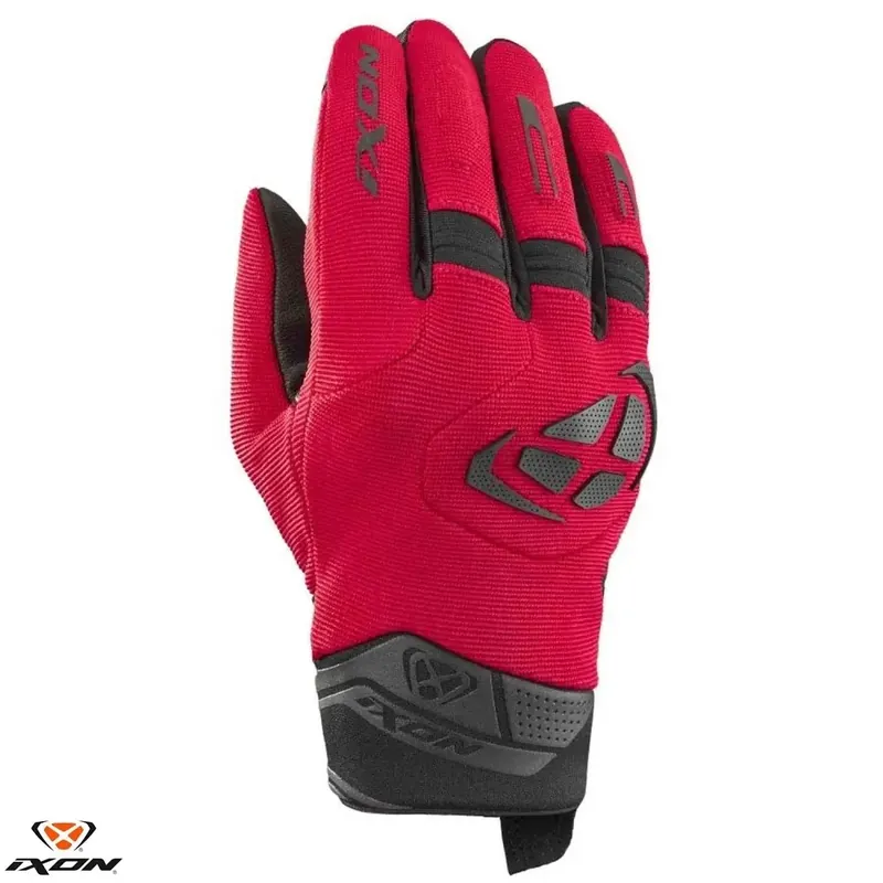 Retur ușor Manusi barbati pentru scuter – motocicleta Roadster vara textil/piele Ixon model MIG 2 MS culoare: rosu/negru – degete tactile L (9/10)