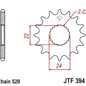Ofertă specială Pinion fata 17 dinti pas lant 520 – Aprilia AF1 Futura – Classic – ETX – Red Rose – RS Extrema – RX 2T 125cc – ATV Can-Am DS 450cc