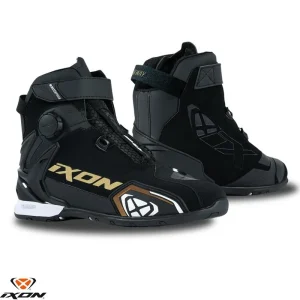Chilipir Ghete pentru scuter – motocicleta Roadster femei All Season Ixon model Bull 2 WP LS culoare: negru/alb/auriu (100% waterproof) 37