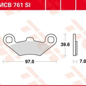Set placute frana TRW MCB761SI – ATV Polaris Trail Blazer 250 – Outlaw – Predator – Scrambler – Sportsman 300-400-500-700-800 Calitate înaltă