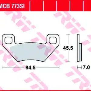 Set placute frana TRW MCB773SI – Arctic Cat H1 EFI – – Mudpro – Prowler – Thundecat – TRV 450-1000cc – Kymco Maxxer 400-450cc Disponibil imediat