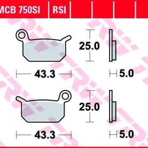 Set placute frana fata-spate TRW MCB750SI – KTM Mini Adventure 50 Senior (04-07) – SX 50 (06-23) – SX 50 Mini (17-23) Livrare rapidă