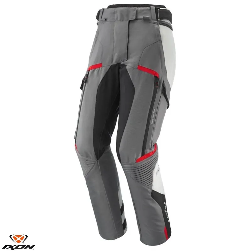 Super ofertă Pantaloni pentru scuter – motocicleta femei Touring/Adventure Ixon All season model Midgard LS culoare: gri/negru/rosu Gri/negru/rosu XXL