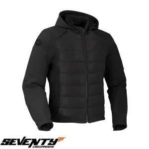 Retur ușor Geaca (jacheta) barbati pentru scuter – motocicleta Urban/Touring Seventy vara/iarna model SD-JC77 culoare: negru Negru XXL