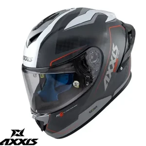 Reducere specială Casca integrala pentru scuter – motocicleta Axxis model Cobra Rage A2 gri lucios carbon – 100% carbon L (59/60cm)