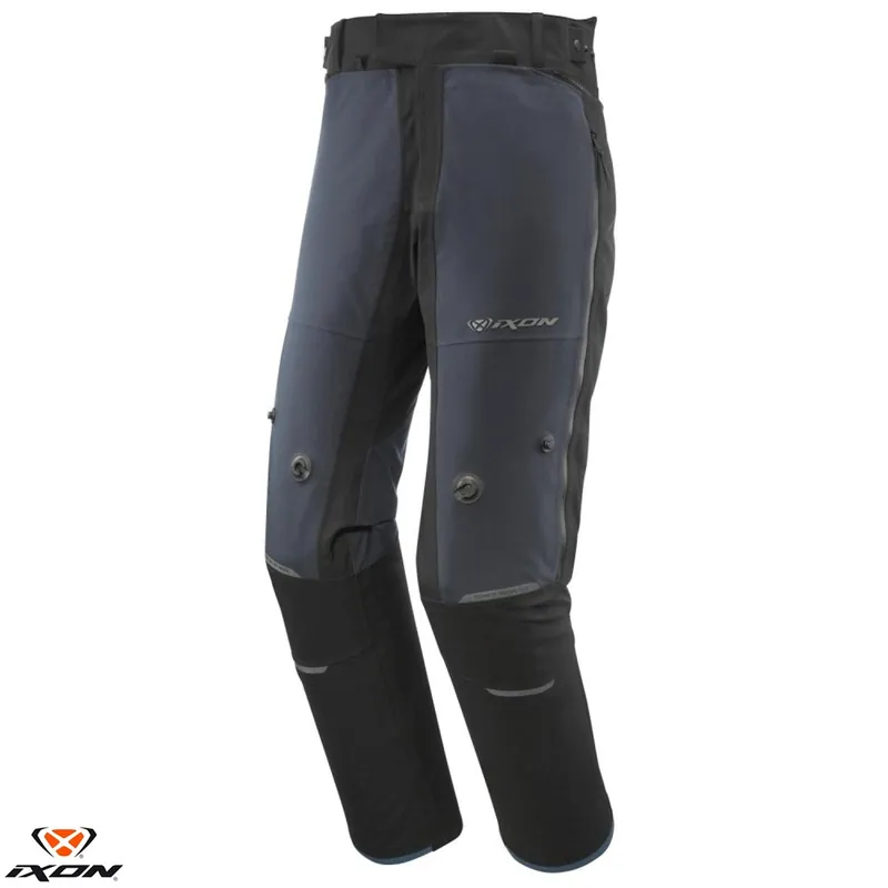 Pantaloni pentru scuter – motocicleta barbati Touring/Adventure Ixon All season model M-SKD MS culoare: navy (albastru) (pantaloni laminati; waterproof pe exterior) 4XL Noutate