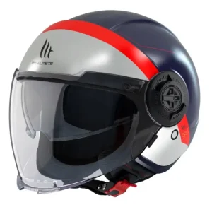 Casca pentru scuter – motocicleta MT Viale SV 68 Unit D7 albastru mat (ochelari soare integrati) (open face) M (57/58cm) Retur gratuit