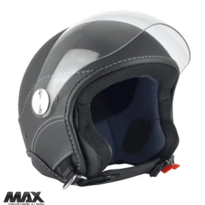 Casca open face pentru scuter – motocicleta (demi-jet) Max Helmets model DJ06 LS Vision (V2B) culoare: negru mat (00S) – 100% MADE IN ITALY M (57/58cm) Reducere