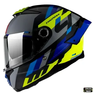 Casca integrala pentru scuter – motocicleta MT Thunder 4 SV Ergo E17 galben/albastru lucios (ochelari soare integrati) – tip viziera MT-V-28B L (59/60cm) Preferatul clienților