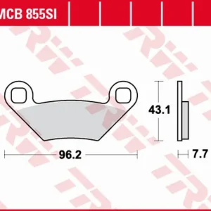 Set placute frana TRW MCB855SI – ATV Polaris Forest – Scrambler – Sportsman 400-500-550-850-1000cc Doar azi