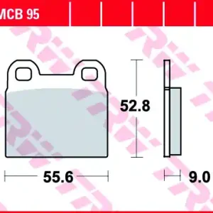 Set placute frana TRW MCB95 – BMW R45 (78-80) 4T LC 450cc – R65 (80-86) 4T LC 650cc Transport gratuit