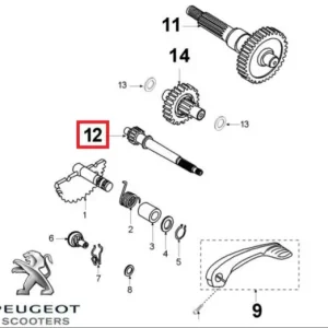 Ofertă de sezon Ax ambreiaj original Peugeot Speedfight 3 – Vivacity 3 2T 50cc (12 dinti)