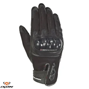 Retur gratuit Manusi barbati pentru scuter – motocicleta Roadster vara piele/textil Ixon model RS Rise Air MS culoare: negru – degete tactile L (9/10)