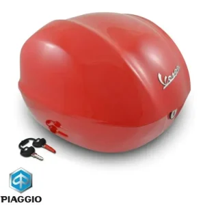 Ultima șansă Cutie bagaj originala Vespa Primavera (13-) – Sprint (14-) 50-125-150cc – culoare: rosu (red – Dragon 894) – 32 Litri