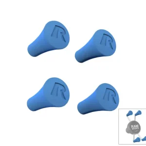 Set capace cauciuc (dopuri) suport telefon mobil cu montaj pe ghidon RAM Mount X-Grip – culoare: albastru (kit 4 bucati) Expediere rapidă