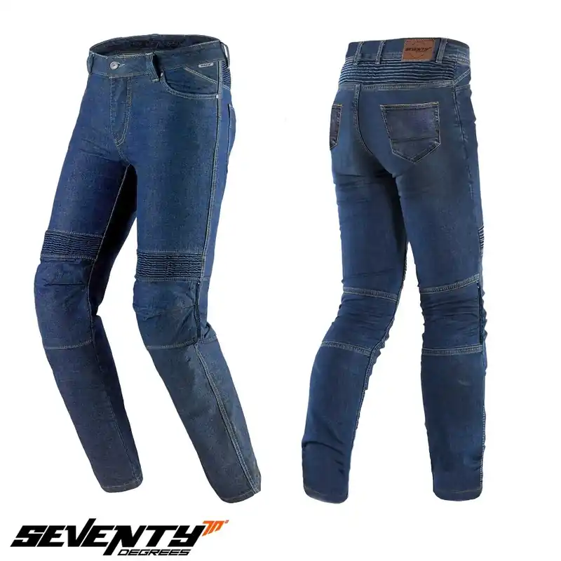 Ultima șansă Blugi (jeans) femei pentru scuter – motocicleta Seventy model SD-PJ8 tip Slim fit culoare: albastru (insertii Aramid Kevlar) XXL